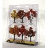 Ready Made Realistic Trees(TM) - Deciduous - Fall Mix -- 3 to 5′ 7.6 to 12.7cm pkg(6), ALL, Woodland Scenics 1541