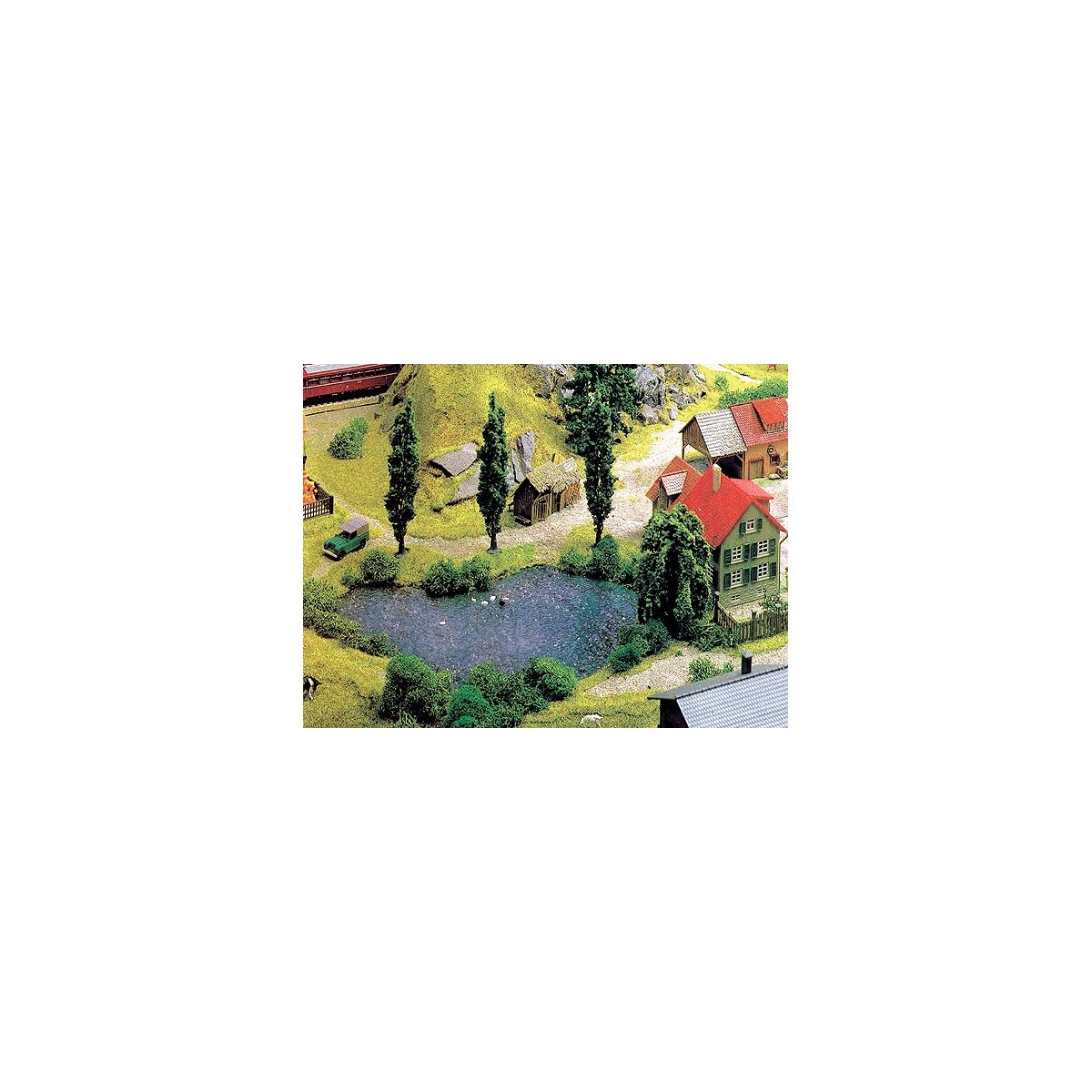 Lake Construction Kit -- 21-1/4 x 10-1/4′ 35 x 26cm Rippled Plastic w/Blue Paper, ALL, Faller Gmbh 170791