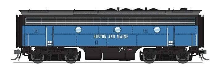 EMD F3B - Standard DC - Stealth -- Boston & Maine 4228B (blue, black, white), HO, Broadway Limited Imports 9659