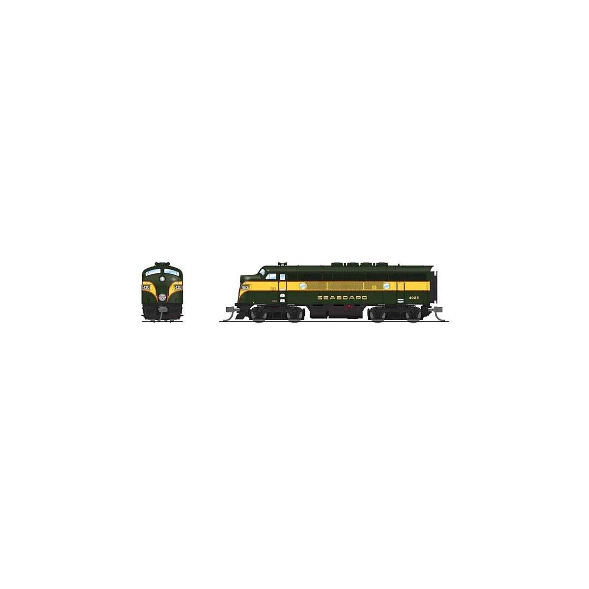 EMD F3A - Sound and DCC - Paragon4(TM) -- Seaboard Air Line 4028 (green, yellow, red), N, Broadway Limited Imports 9212