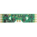 A6X 1.3 Amp, 6-Function DCC Decoder - Control Only -- Fits PROTO, Atlas, Athearn, Bachmann, Kato - 2.86 x .68 x .145′, HO, Tra