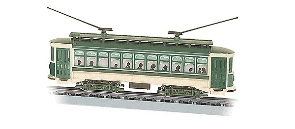 Brill Trolley - Standard DC -- Green, Cream, Brown, N, Bachmann Industries 61093
