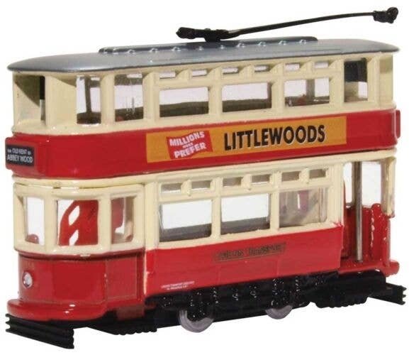 Dick Kerr Double-Deck Trolley - Assembled -- London Transport (red, cream), N, Oxford Diecast NTR008