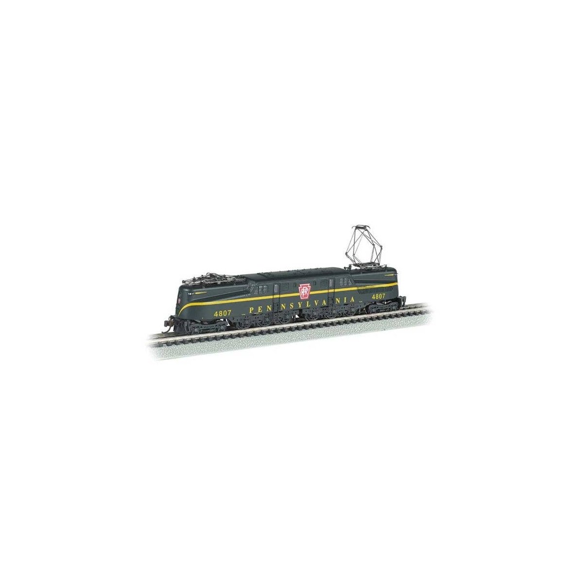 GG1 Electric w/Sound & DCC -- Pennsylvania Railroad 4807 (Brunswick Green, yellow, Single Str, N, Bachmann Industries 65351