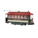 Closed Streetcar - Standard DC - Spectrum(R) -- Merry Christmas (green, red), On30, Bachmann Industries 25129