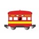 Eggliner - Standard DC -- Fire Rescue (red, yellow), G, Bachmann Industries 96287