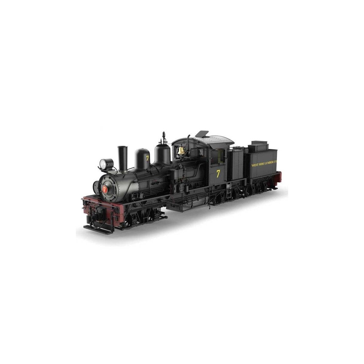 Class C Three-Truck Shay - Sound, Smoke and DCC -- Westside Lumber Company 7 (black, graphite, red), G, LGB 26702
