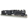 USRA 0-6-0 with Short-Haul Tender - Standard DC with Smoke -- Western Pacific 161 (black, Fe, HO, Bachmann Industries 50407