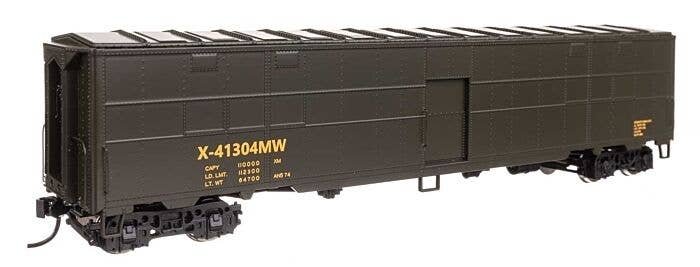 CBQ-Style Express Boxcar Troop Kitchen Conversion - Ready to Run -- MOW (Green) X-41304MW, HO, WalthersProto 10831