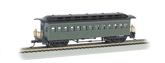 1860 - 1880 Wood Coach - Ready to Run - Silver Series(R) -- Painted, Unlettered (green), HO, Bachmann Industries 13405