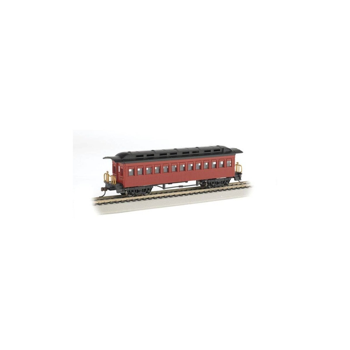 1860 - 1880 Wood Coach - Ready to Run - Silver Series(R) -- Painted, Unlettered (red), HO, Bachmann Industries 13402
