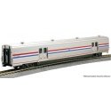 Viewliner II Baggage Car - Ready to Run -- Amtrak 61050 (Phase III Heritage silver, blue, white, r, HO, Kato USA Inc 356214