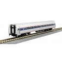 Amfleet I Coach & Cafe Set - Ready to Run -- Amtrak 82647, 48159 (Set B, Phase VI Wide Blue Stripe, N, Kato USA Inc 1068003
