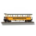 Open-Sided Excursion Car with Seats - Ready-to-Run - Silver Series(R) -- Roaring Camp & Big , HO, Bachmann Industries 17402