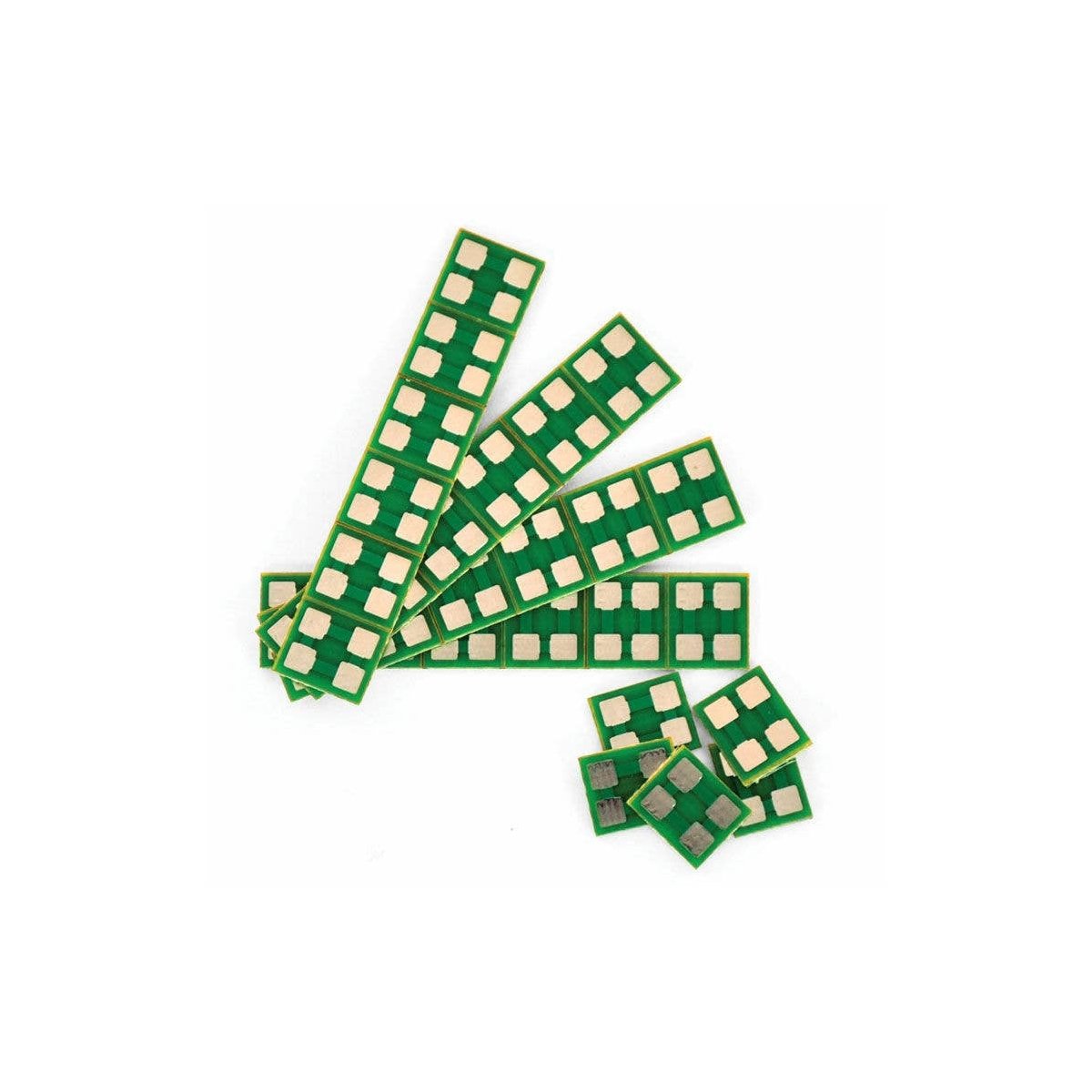 4-Point Junction Board 25-Pack -- Each: .33 x .28 x .03′ or 8.38 x 7.11 x .76mm, ALL, Train Control Systems 1518