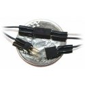2-Pin Mini Connector -- With 6` 15.2cm Red & Black Wires .12 x .085 x .243`, ALL, Train Control Systems 1519