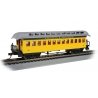 Old Time Wood Coach with Round-End Clerestory Roof - Ready to Run -- Virginia & Truckee (yel, HO, Bachmann Industries 15107
