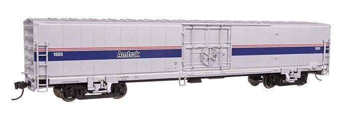 60′ Thrall Material Handling Car MHC-2 - Ready To Run -- Amtrak Phase IV 1553, HO, WalthersMainline 31107
