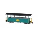 Wood Excursion Car - Ready to Run -- H. Lee Riley (green, black Roof), On30, Bachmann Industries 26005
