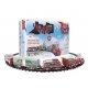 North Pole Express Battery-Operated Train Set -- Steam Locomotive, 2 Cars Plastic Track (Double Oval), Re, O, Lionel 712127