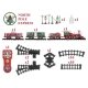 North Pole Express Battery-Operated Train Set -- Steam Locomotive, 2 Cars Plastic Track (Double Oval), Re, O, Lionel 712127