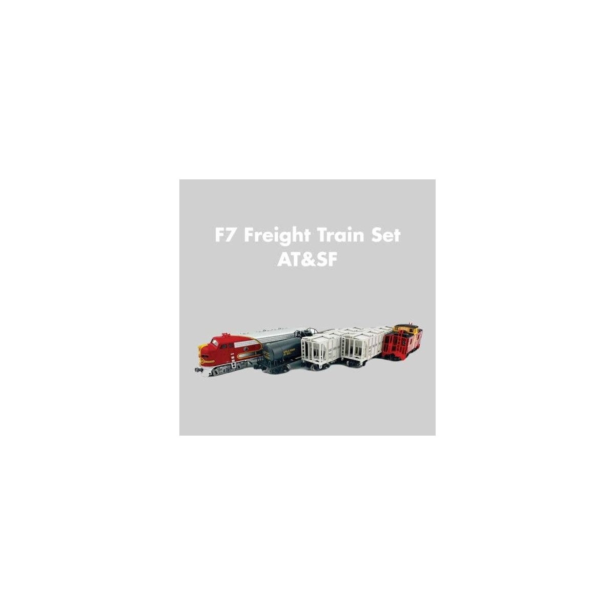 Diesel Freight Train-Only Set - Sound and DCC -- Santa Fe F7 (Warbonnet), Tank Car, 2 Covered Hop, N, Kato USA Inc 1066271S