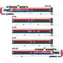 UAC TurboTrain 5-Car Passenger Train-Only Set (2022 Ver.) - Sound & DCC Equipp -- Amtrak 50, , HO, Rapido Trains Inc 203504