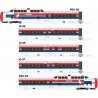 UAC TurboTrain 5-Car Passenger Train-Only Set (2022 Ver.) - Sound & DCC Equipp -- Amtrak 50, , HO, Rapido Trains Inc 203504
