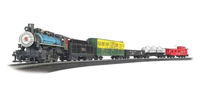 Chessie Special - Standard DC -- Chesapeake & Ohio 0-6-0 Steam Loco, 4 Freight Cars Track Oval, HO, Bachmann Industries 750