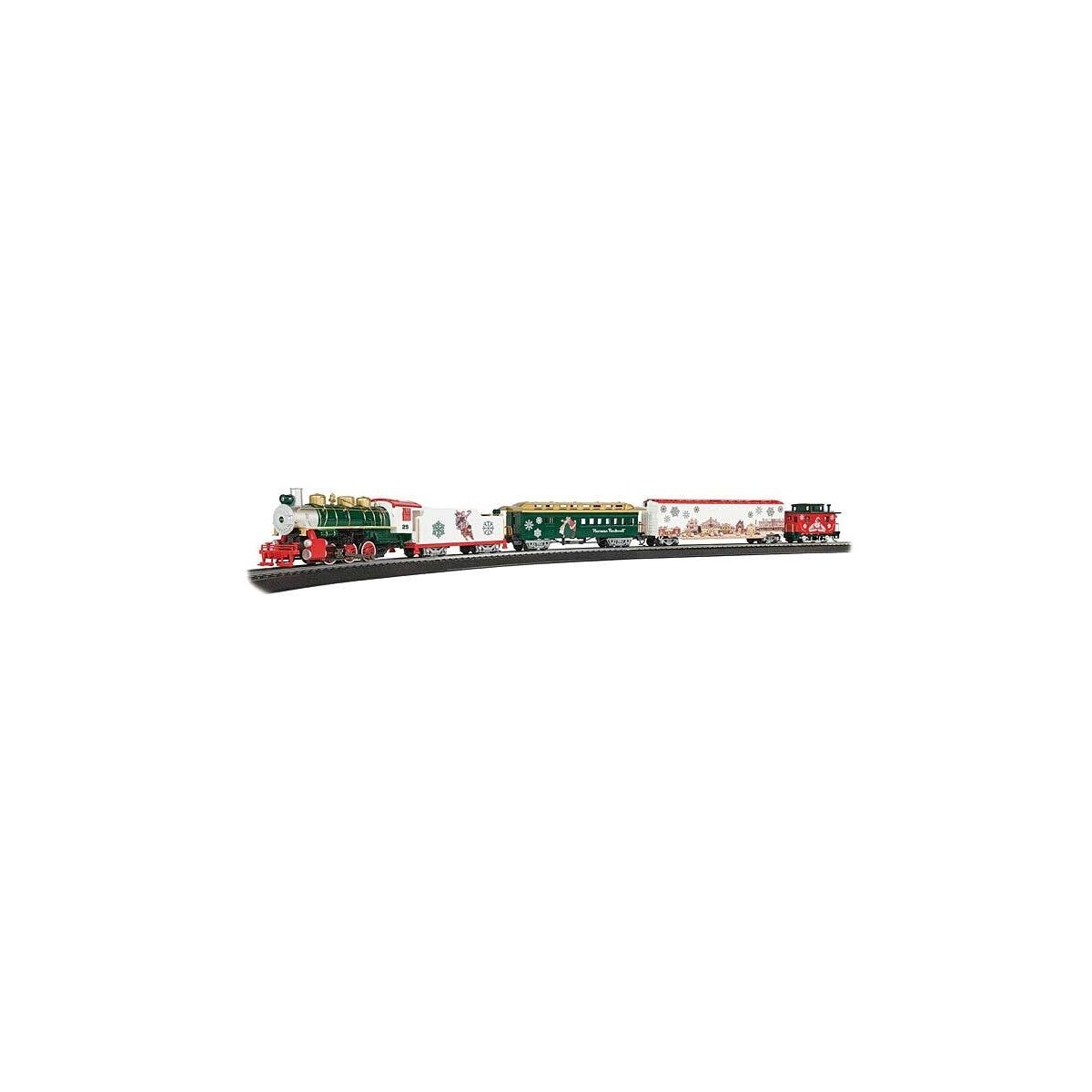 Norman Rockwell Christmas Express -- 0-6-0, 3 Cars, 47 x 38′ E-Z Track Oval, Power Pack, HO, Bachmann Industries 774