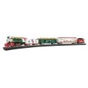 Norman Rockwell Christmas Express -- 0-6-0, 3 Cars, 47 x 38′ E-Z Track Oval, Power Pack, HO, Bachmann Industries 774