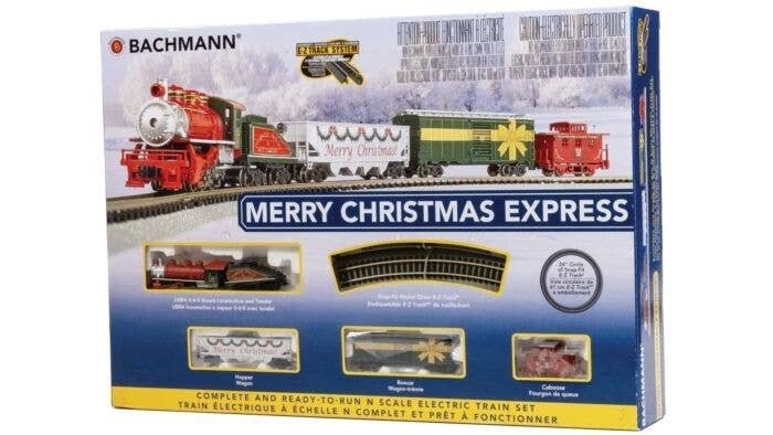 Merry Christmas Express - North Pole & Southern -- USRA 0-6-0, 3 Cars, E-Z Track(R) Circle, P, N, Bachmann Industries 24027
