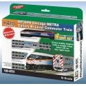 Chicago Metra Bi-Level Commuter Train-Only Set - Standard DC -- MP36PH, 2 Bi-Level Coaches, Bi-Lev, N, Kato USA Inc 1068701