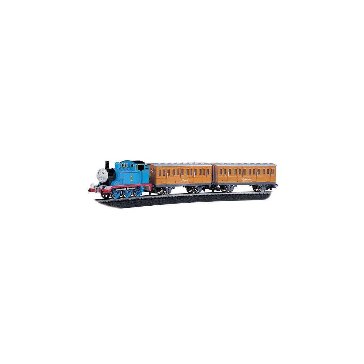 Thomas & Friends(TM) -- Thomas the Tank Engine with Annie & Clarabel Train Set (blue, red, gol, HO, Bachmann Industries 642