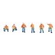 Trackside Workers - Transload Facility -- 6-Pack, HO, Walthers SceneMaster 6201