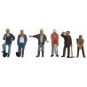 Construction Workers pkg(6) - Set 1, HO, Walthers SceneMaster 6022