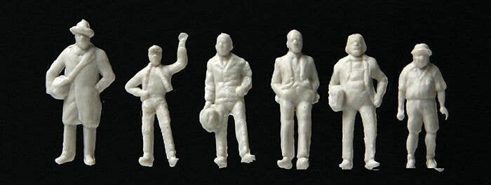 Standing and Walking Figures -- Unpainted pkg(72), HO, Walthers SceneMaster 6053