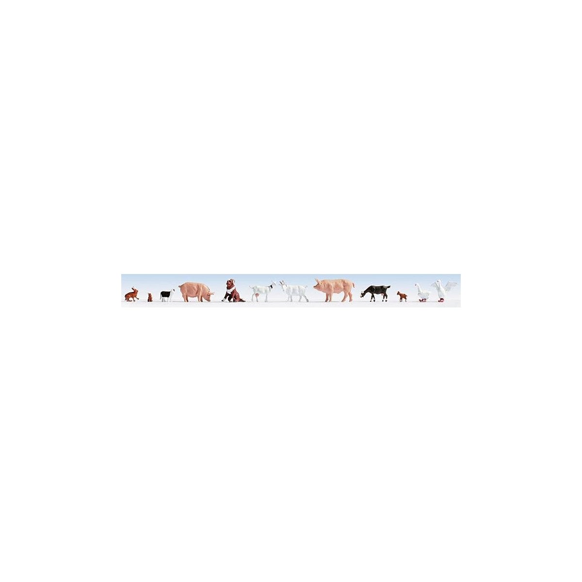 Farmhouse Animals -- pkg(12), HO, Walthers SceneMaster 6029