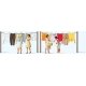 Women Hanging Laundry -- 4 Women and 2 Clothes Lines, HO, Preiser Kg 10741
