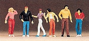 Pedestrians -- Walking pkg(6), HO, Preiser Kg 10118