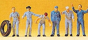 Mechanics -- pkg(6), HO, Preiser Kg 14130