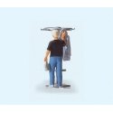 People At Home -- Man Hanging Up His Jacket, HO, Preiser Kg 28142
