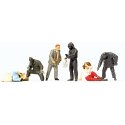 Pedestrians -- Robbers & Victims pkg(6), HO, Preiser Kg 10588