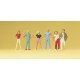Pedestrians -- Young Passers-By pkg(6), HO, Preiser Kg 14065