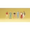 Pedestrians -- Young Passers-By pkg(6), HO, Preiser Kg 14065