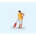 People At Home -- Woman w/Vacuum Cleaner, HO, Preiser Kg 28141