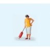 People At Home -- Woman w/Vacuum Cleaner, HO, Preiser Kg 28141