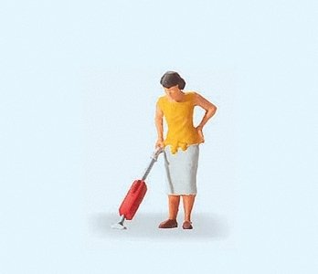 People At Home -- Woman w/Vacuum Cleaner, HO, Preiser Kg 28141