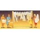 People Working -- Women Hanging Laundry pkg(4), HO, Preiser Kg 14050