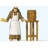 Friar Tapping Beer - Individual Figure, HO, Preiser Kg 28218